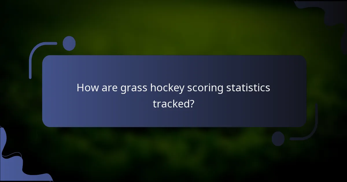 How are grass hockey scoring statistics tracked?