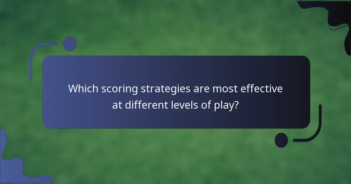 Which scoring strategies are most effective at different levels of play?